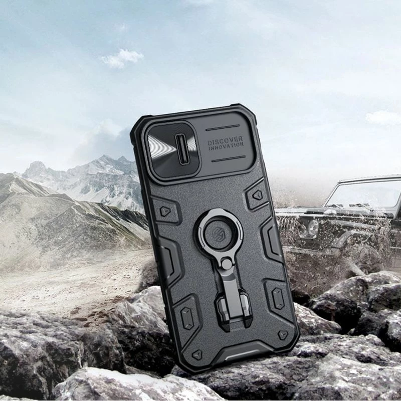 Maskë telefoni Nillkin CamShield Armor Pro iPhone 14 Plus, kaltër [Ngjyra: Kaltër]