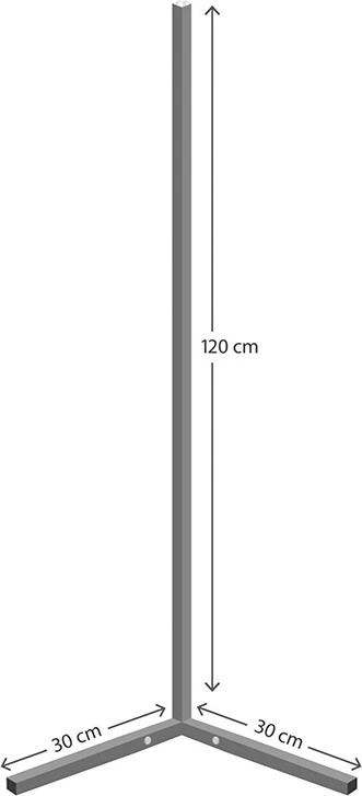 Llambë dyshemeje LED estetike, ngjyrë e zezë, 30x2x130cm