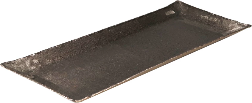 Tabaka dekorative Margo, alumin, ngjyrë ari-dhe e zezë, 39x18x2cm