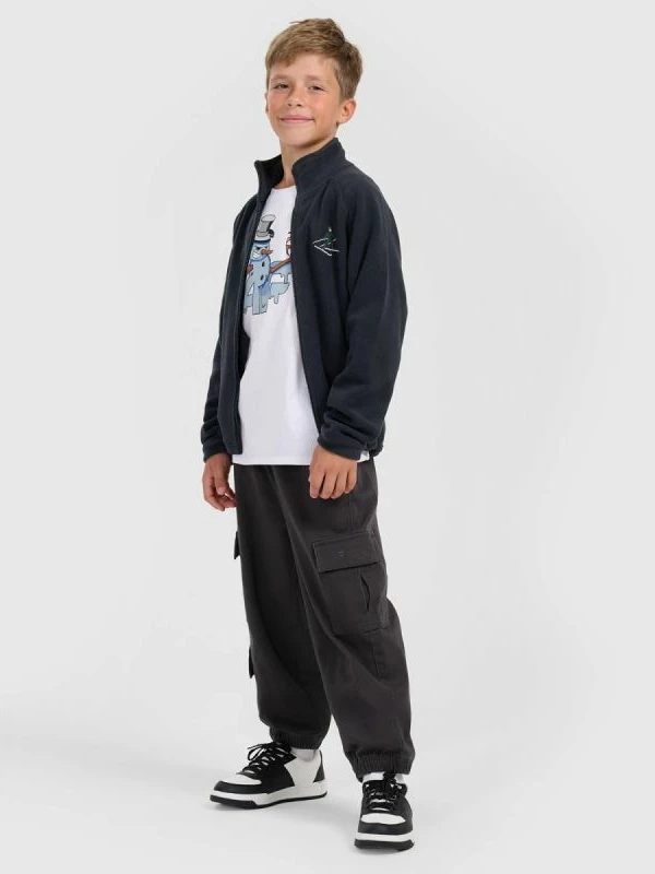 Fleece për djem 4f, me jakë të ngritur