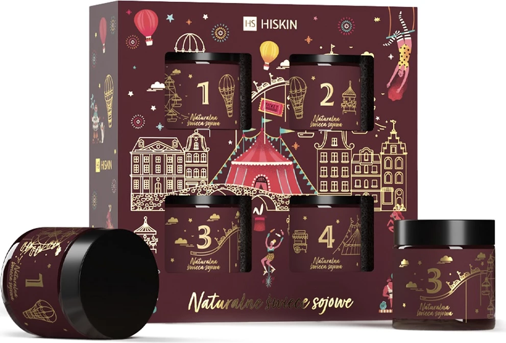 Set qirinjë aromatikë HiSkin Bordo Box 4 copë