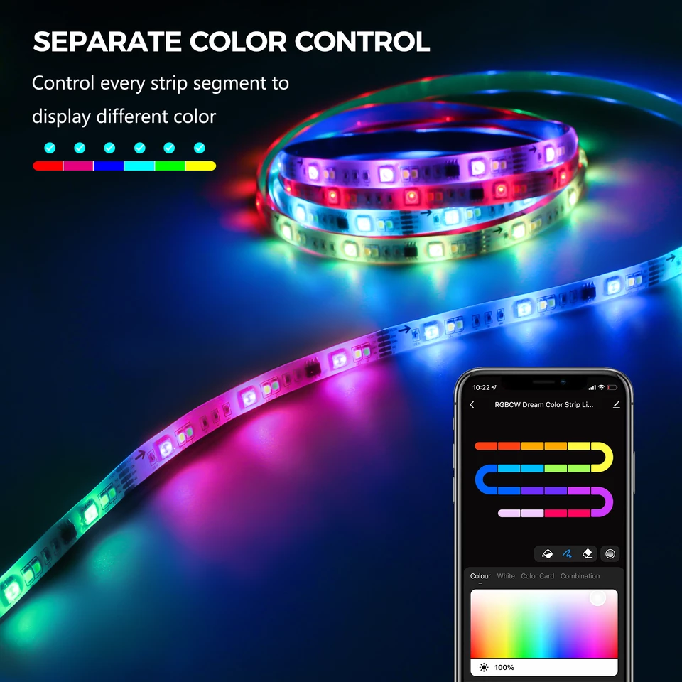 Color Led For Li Fi Development Drita LED Tech Time Smart Life Wi-Fi RGB Color Neon LED Strip Light ...