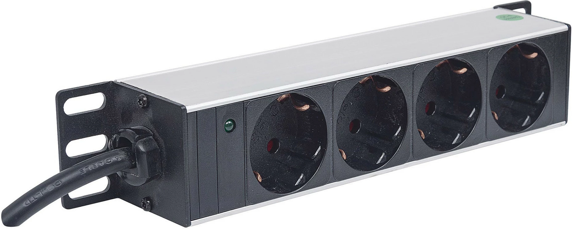 PDU rack Intellinet 10" 1U, 4x prizë Type F, kabllo 1.8m, gri