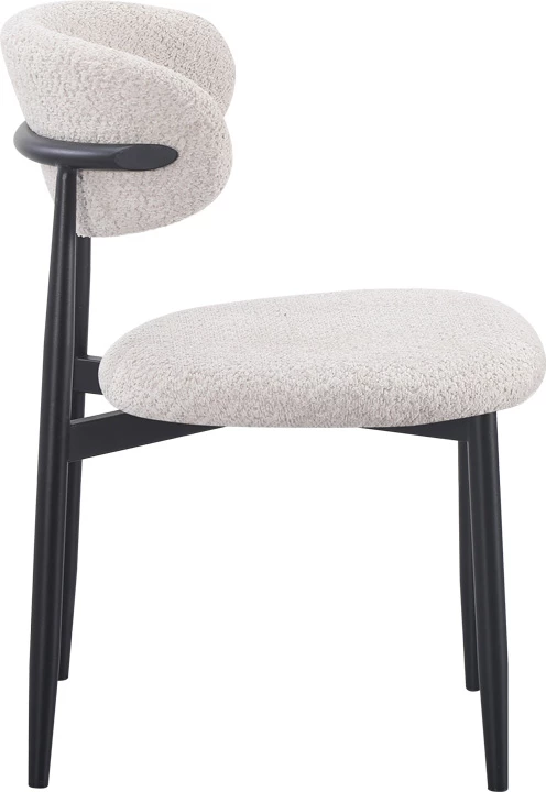 Karrige Folegio, ngjyrë krem me këmbë të zeza, 50x57x79.5cm