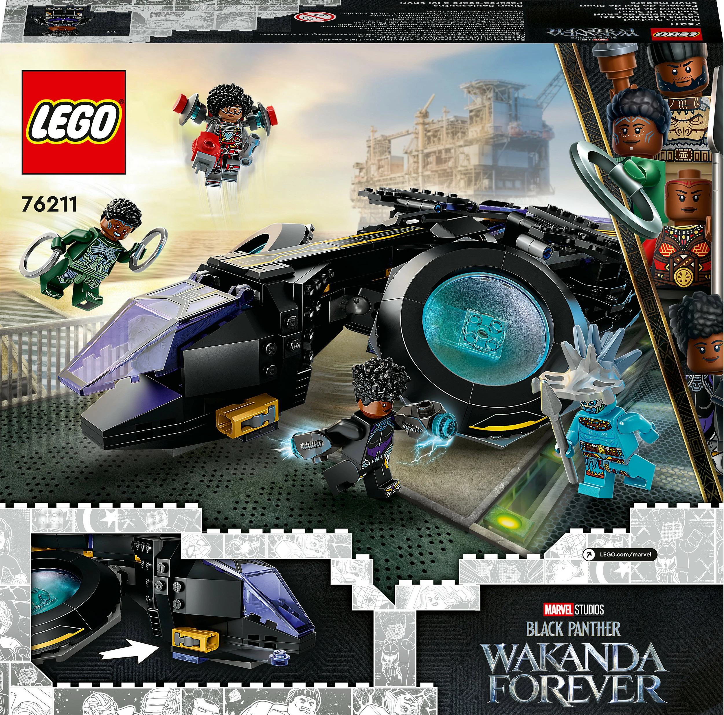 Set ndërtimi LEGO Marvel Shuri's Sunbird, 355 pjesë, plastikë, shumëngjyrësh