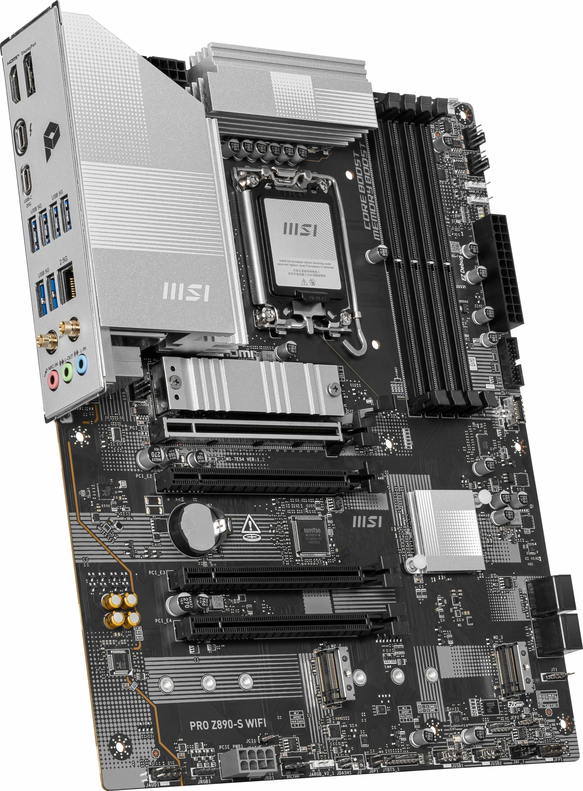 Pllakë amë MSI PRO Z890-S WIFI, Intel, LGA 1851, 256 GB, e zezë