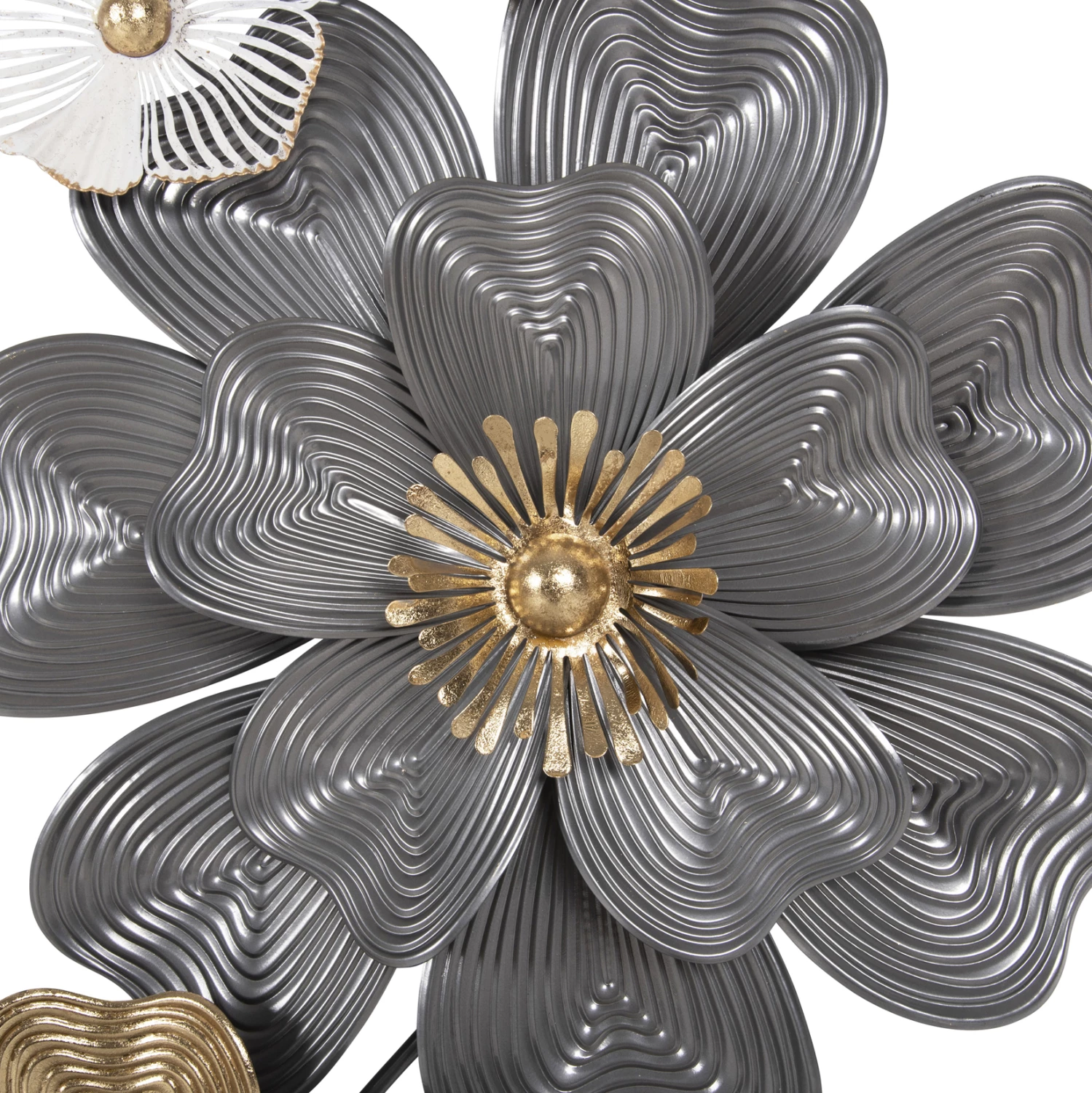 Dekor muri FH4214 metalik, ngjyrë bardhë-gri-ari, 51x7,5x120 cm