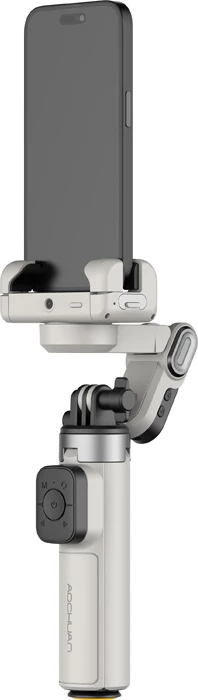 Gimbal AOCHUAN Smart M3 Pro për smartphone, 4-në-1 (selfie stick/tripod), AI face tracking, ndriçim RGB, 1000mAh, 360° rrotullim, i zi