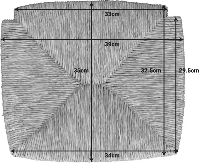 Mbulesë për karrige druri Charchie natyrale 39x35x2cm