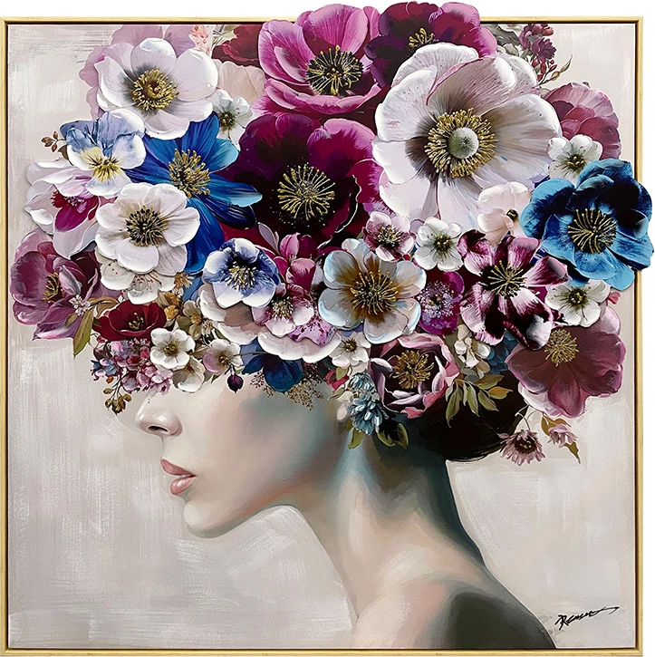 Pikturë në kanavacë Mavare Ι me kornizë, shumëngjyrëshe, 100x3.5x100cm