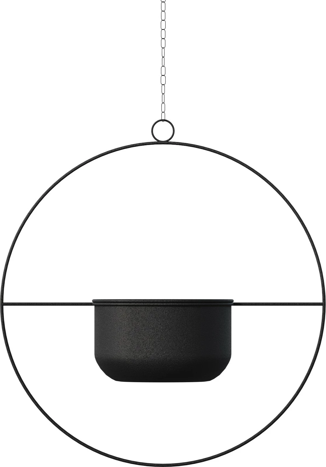 Vazo dekorative varëse, metal i zi, Aberto Design, Payanda