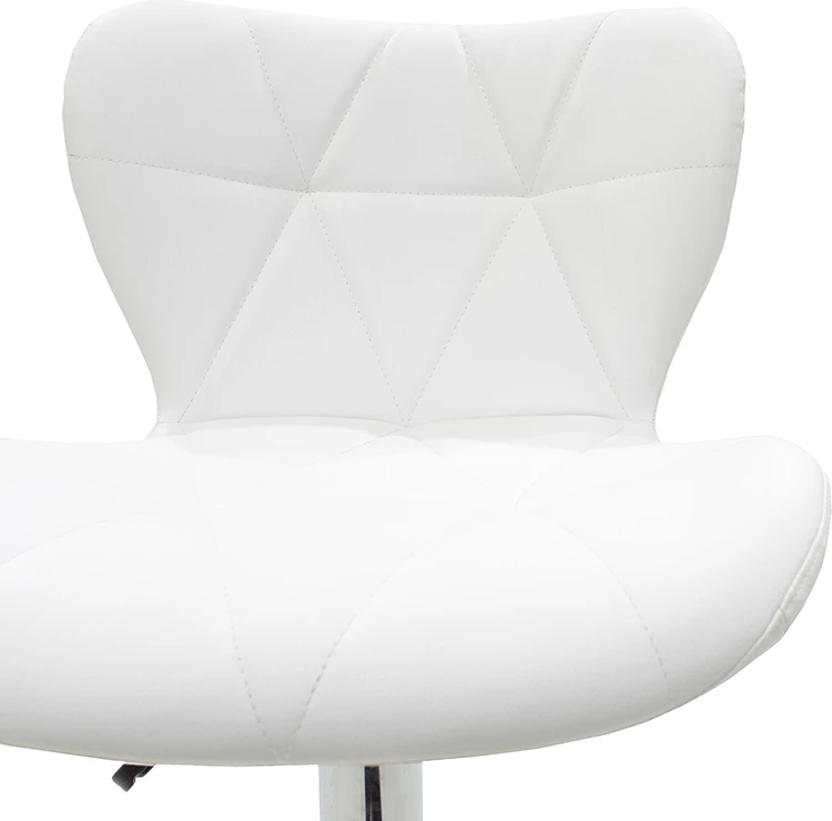 Karrige për bar Coozy pu, ngjyrë bardhë, kornizë kromi, set prej 2 copë