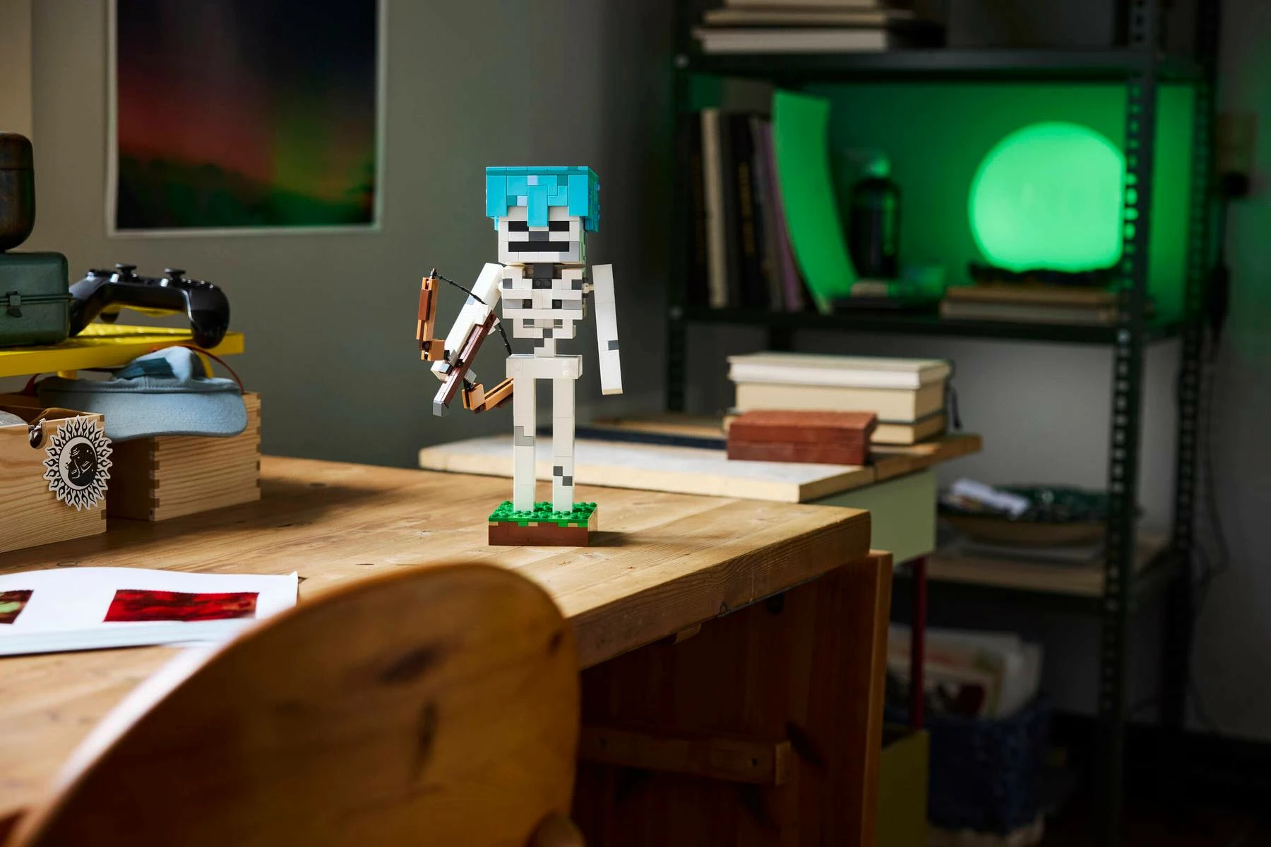 Set ndërtimi LEGO Minecraft The Skeleton 21594, 434 copë, figurë e lëvizshme 23 cm