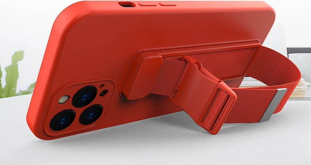 Mbështjellës Hurtel Rope Case me litar për qafë, për iPhone 13, i zi