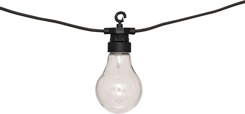 Girlandë dekorative me 10 drita LED, ngjyrë e zezë, Karivan, 490x12x6cm