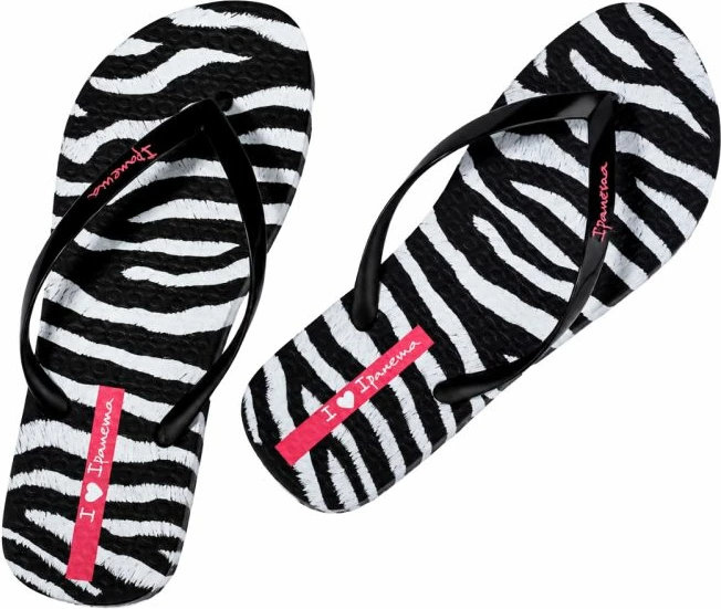 Flip-flopa për femra Ipanema Animal Print 83846-BP655, zi dhe hiri [Madhësia: 41 - 42]