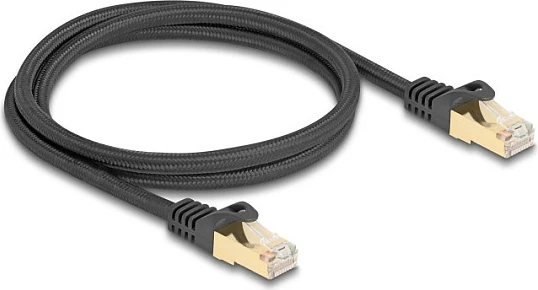 Kabllë rrjeti DeLOCK RJ45 Cat6a S/FTP 1 m, e zezë