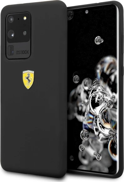Mbështjellës Ferrari Hardcase FESSIHCS69BK për Samsung Galaxy S20 Ultra, silikon, zi