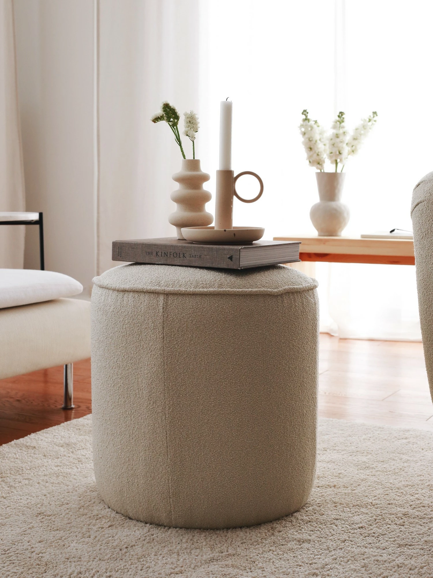 Puf Teddy Atelier del Sofa, krem