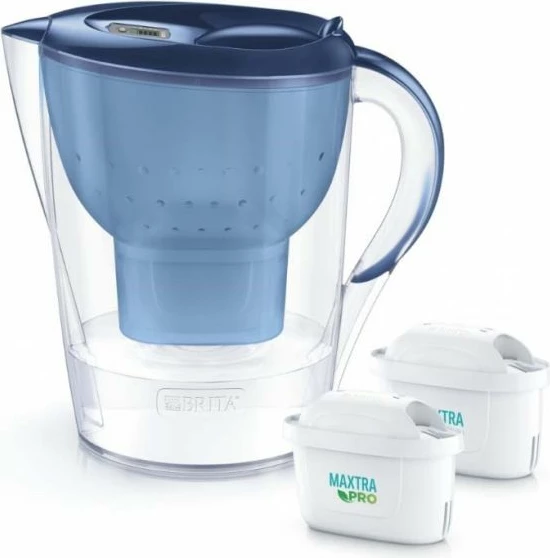 Ibrik filtri uji BRITA Marella XL me 2 fishekë MaxtraPro PP, blu