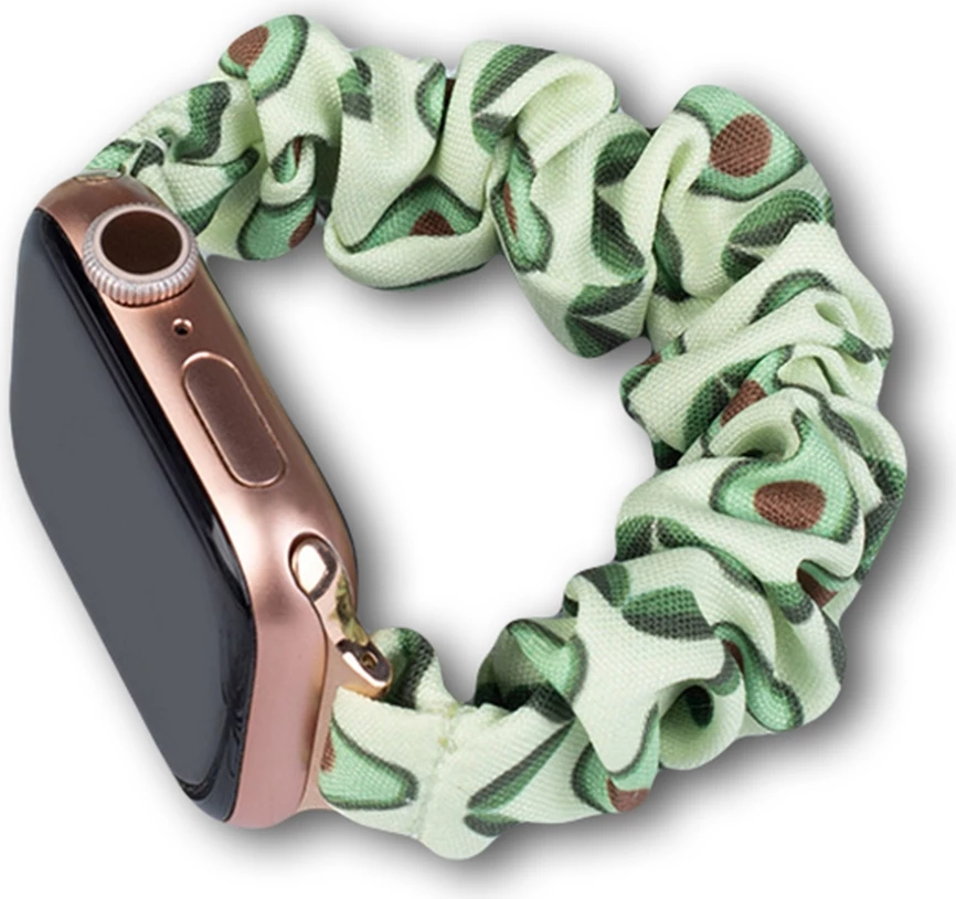 Rrip tekstili për Apple Watch Hurtel, model avokado, elastik, i gjelbër