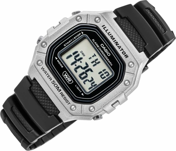 Orë dore për meshkuj Casio, e zezë