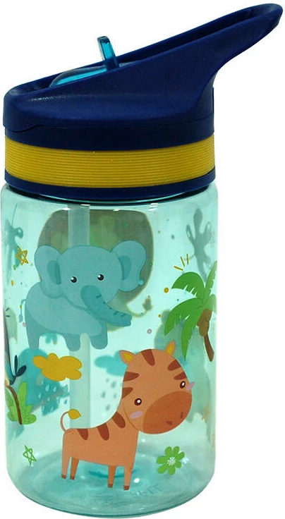 Bidon uji KiDS Licensing Jungle KL11262, 400 ml, me pipëz dhe dorezë