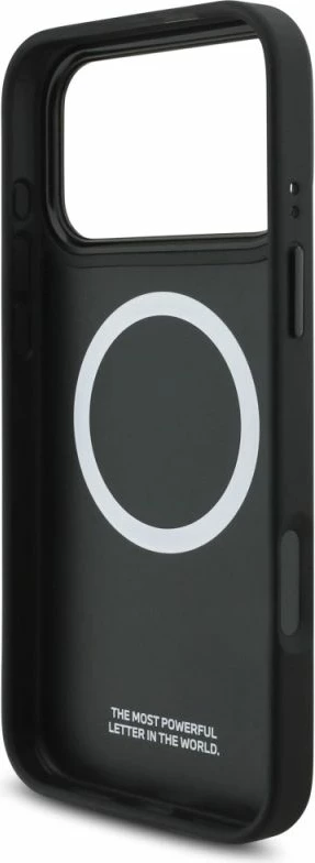 Kutí telefoni BMW M Perforated Stripe Logo MagSafe për iPhone 17 Pro Max, kaltër e errët