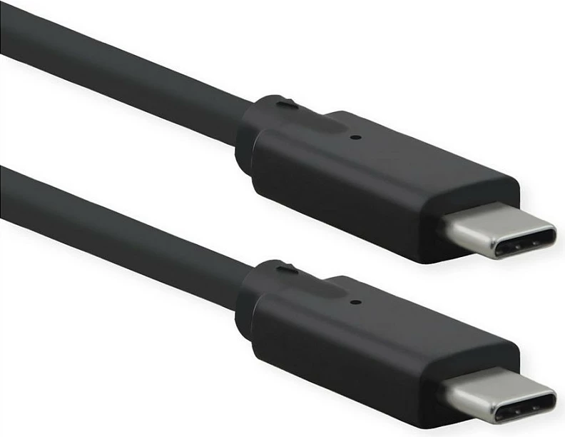Kabllo USB-C në USB-C ROLINE USB 3.2 Gen 2x2, 1m, 20Gbps, USB PD, e zezë