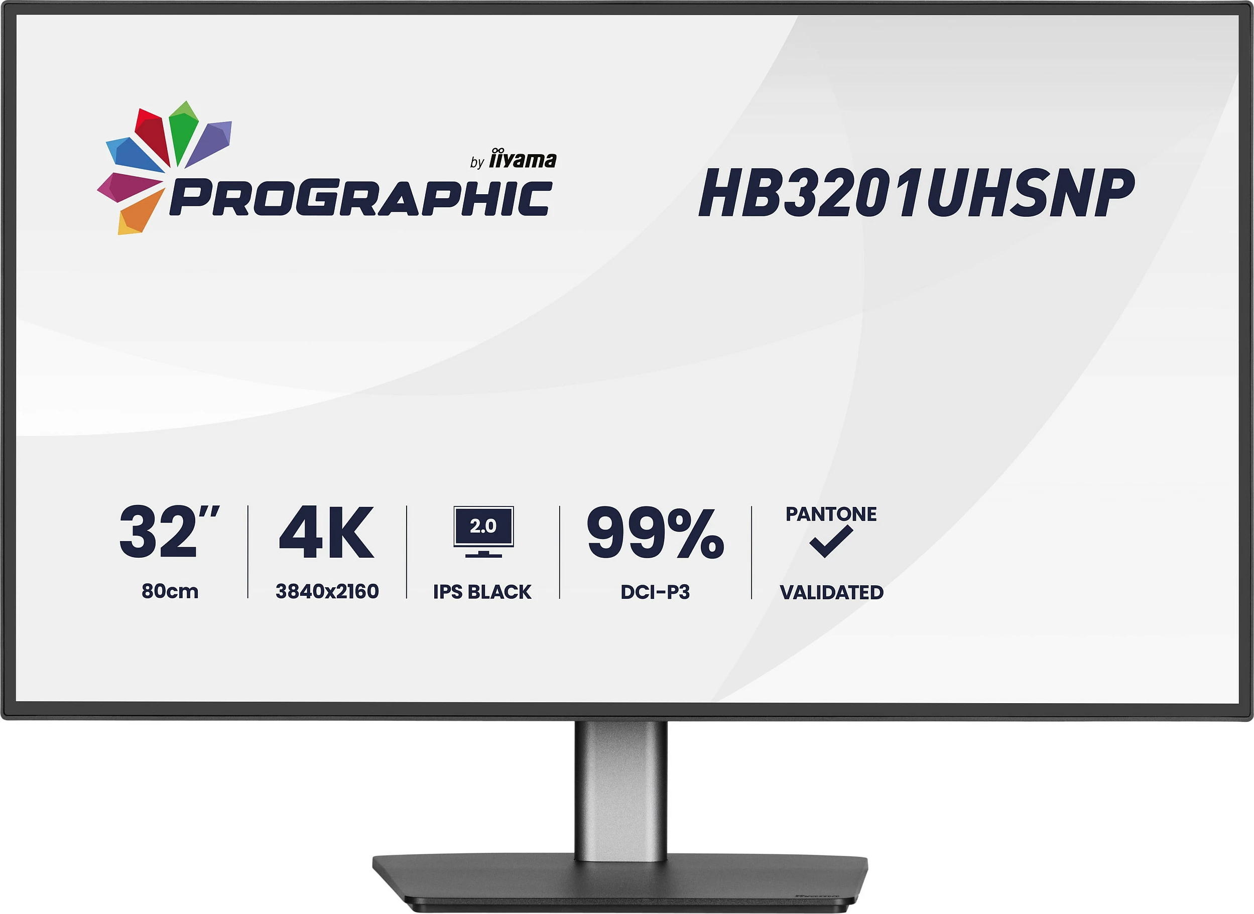 Monitor iiyama ProGraphic HB3201UHSNP-B1, 32" 4K UHD, IPS Black 2.0, 99% DCI-P3, Pantone Validated, USB-C, KVM, i zi
