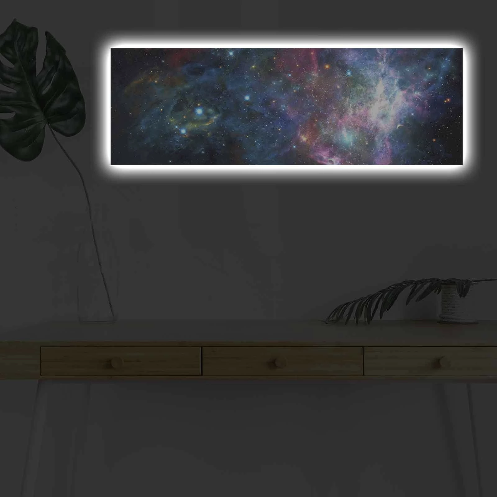 Pikturë dekorative me drita LED, Wallity, 3090NASA-005