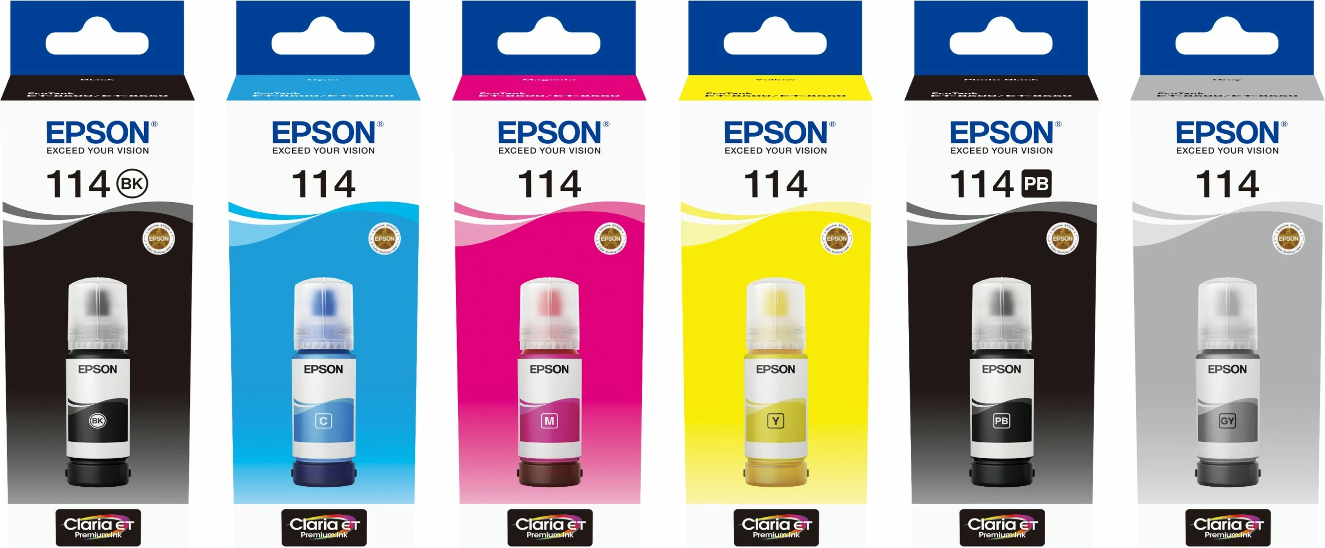 Bojë origjinale Epson 114, EcoTank ET-8550 ET-8500, 70 ml, e verdhë