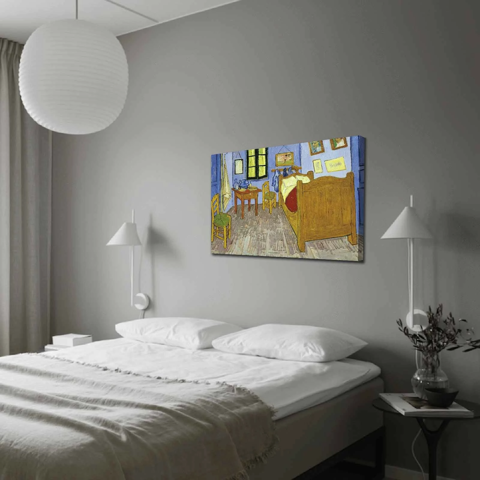 Pikturë dekorative në kanavacë, Bedroom at Arles, Van Gogh, shumëngjyrëshe, 70x100cm