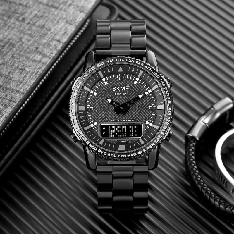 Orë dore për meshkuj Skmei, e zezë