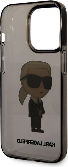 Mbështjellës Karl Lagerfeld Ikonik Karl për iPhone 14 Pro Max, i zi