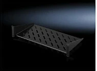 Raft për rack Rittal DK 5501.625, 19", 2U, 400 mm, 25 kg, çelik, i zi