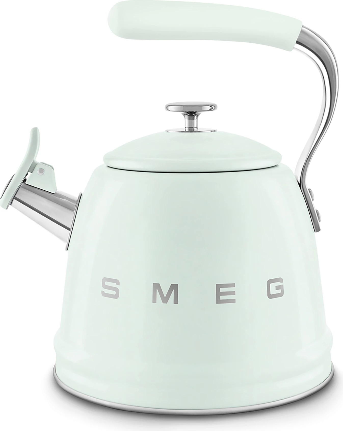 Çajnik me fishkëllimë, Smeg, CKLW2001PG, 2.3 L, inoks, për induksion/gaz/elektrik, jeshile pastel