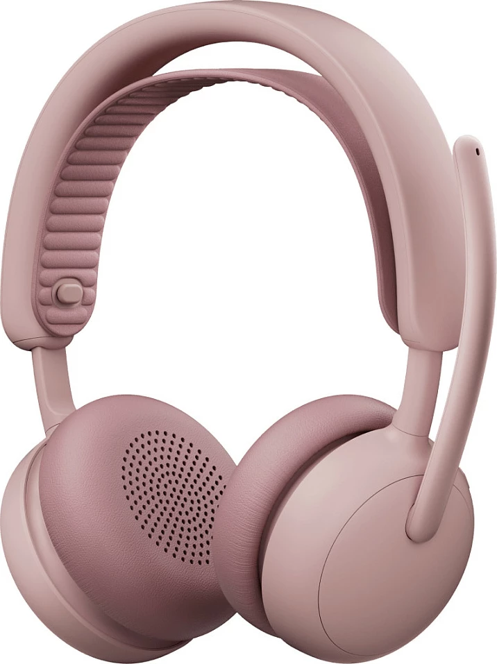 Kufje Logitech Zone Wireless 2 for Business, Bluetooth 5.3, ANC, me mikrofon boom, rozë