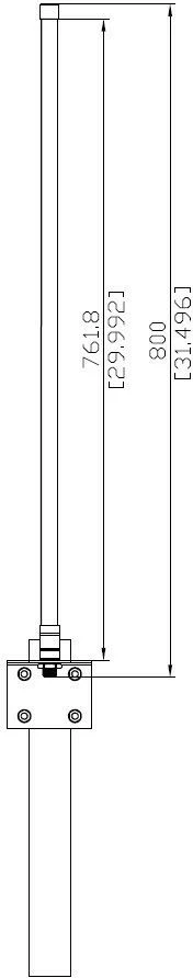 Antennë ALLNET ANT-868-6dbi-OMNI, 868MHz, 6dBi, Omnidirectional, N-Female