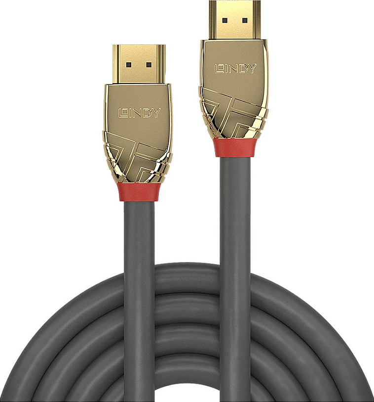 Kabllo HDMI LINDY Gold Line High Speed 5m, Gold