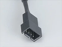 Kabllo zgjatës PWM Akasa, 30 cm, 4-pin, e veshur, e zezë