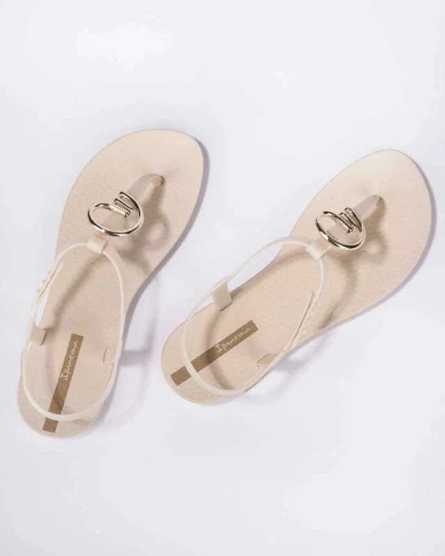 Sandale për femra Ipanema, bezhë me ari