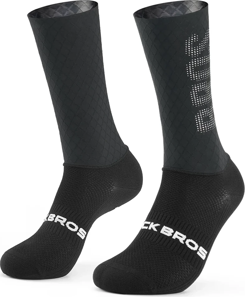 Çorape çiklizmi Rockbros Cycling Socks, madhësi 36-38, najlon/spandeks, ventilim mesh, anti-bakteriale, manshetë anti-rrëshqitje, të zeza