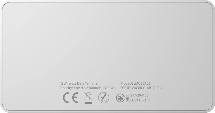 Ruter portabël Wi-Fi GlocalMe Duoturbo, CloudSIM, 4G/LTE, 3500 mAh, Bardhë