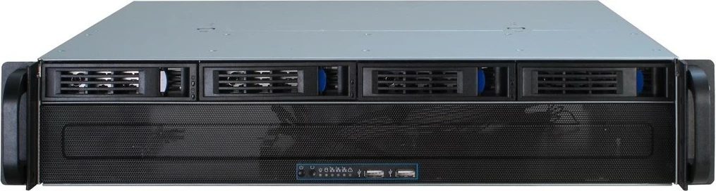 Kasë serveri Inter-Tech IPC 2U-2404S, rack 2U, micro ATX/Mini-ITX, 5x3.5", hot-swap, zezë/argjendtë