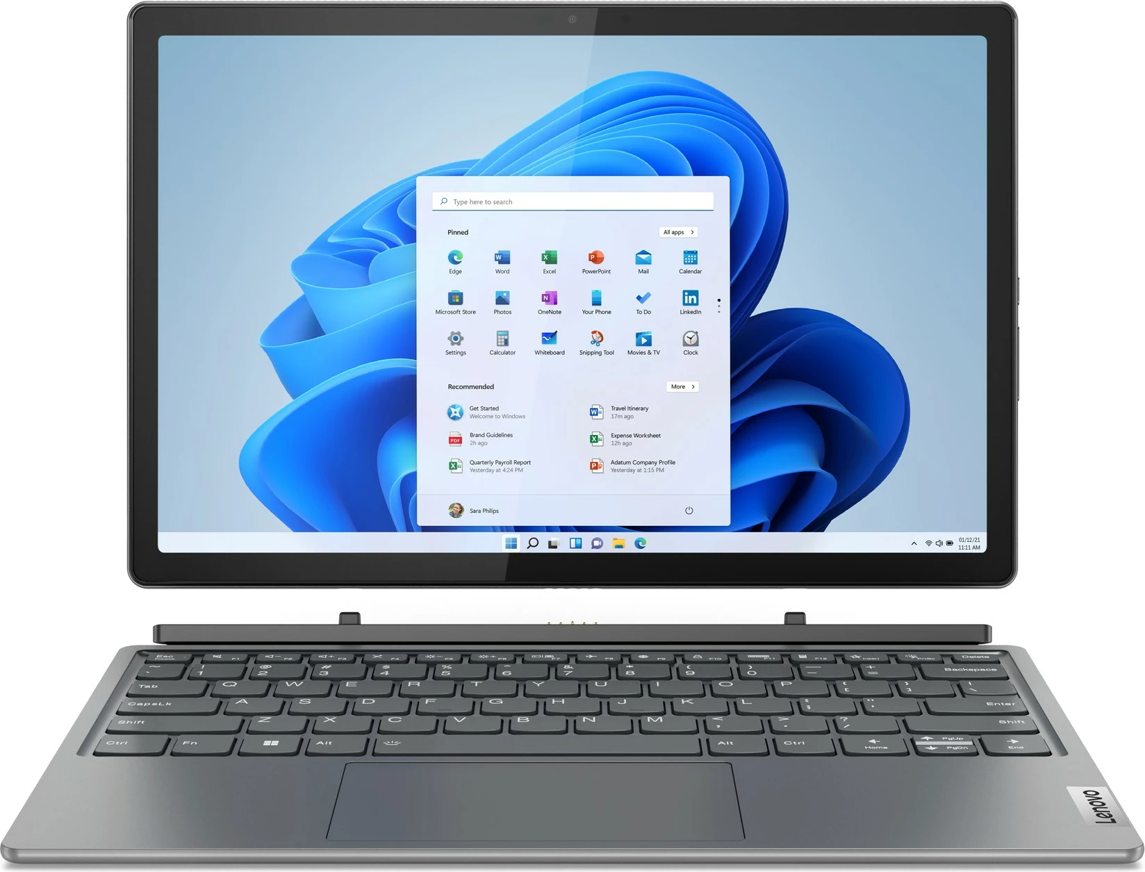 Kompjuter Lenovo IdeaPad Duet 5, Core i5, 16GB RAM, 512GB SSD, 12.4", Storm Grey