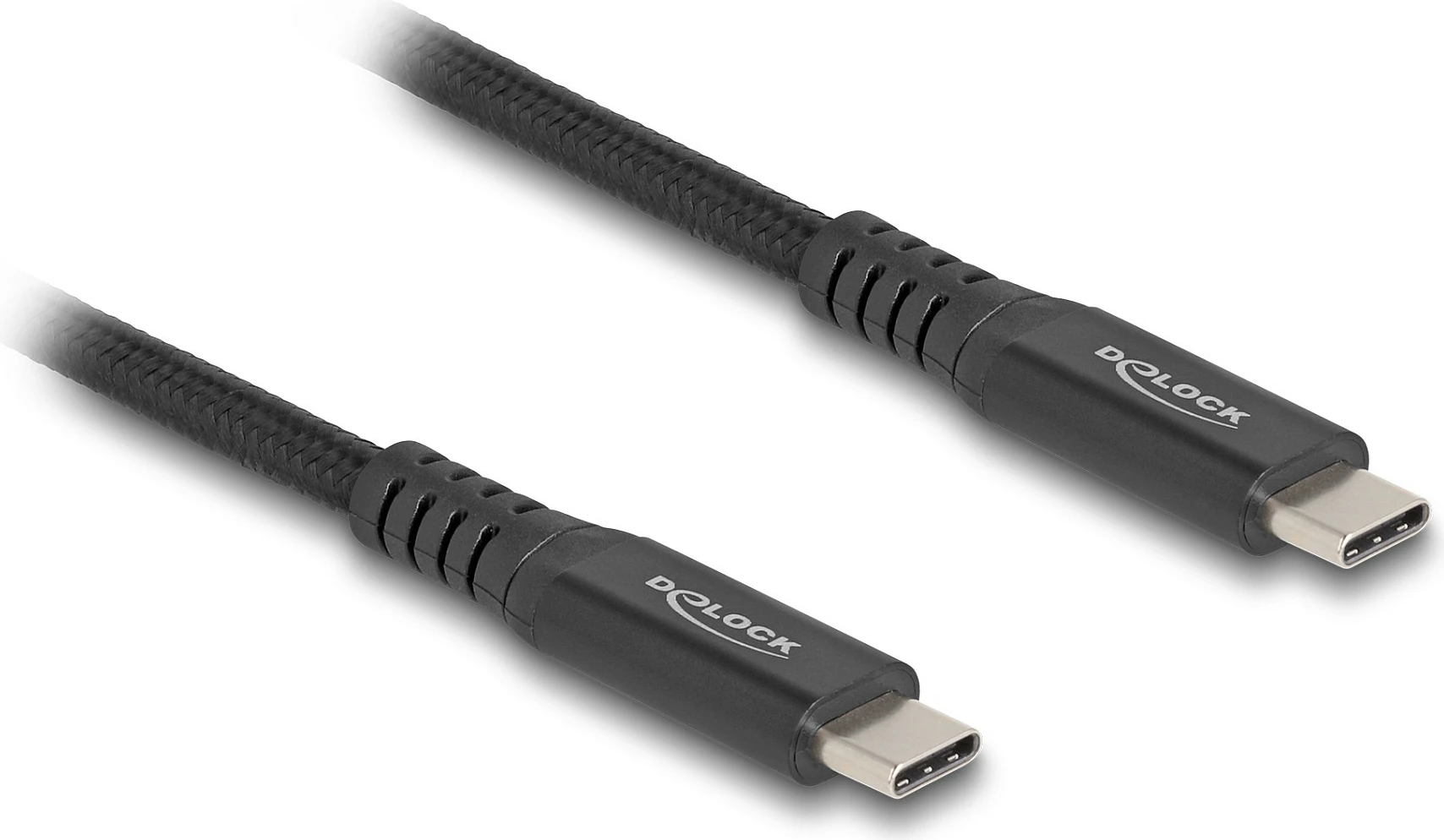 Kabllo USB-C DeLOCK USB4 20 Gbps, 1 m, PD 100W, e zezë