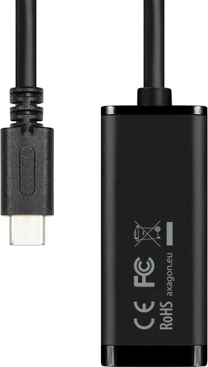 Adapter rrjeti AXAGON ADE-SRC, USB-C 3.2 Gen 1 në Gigabit Ethernet, i zi