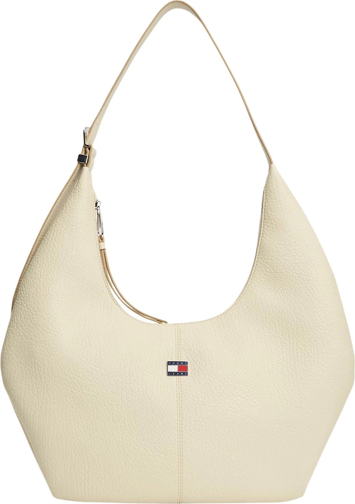 Çantë krahu Tommy Hilfiger TJW Slouchy City Hobo AW0AW18776, ivory