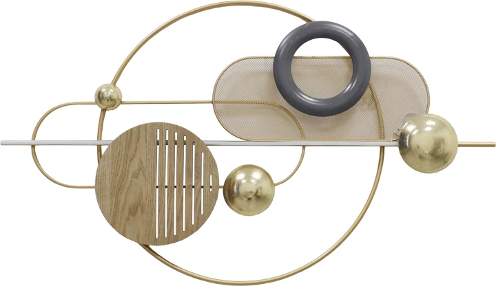 Dekor muri Lupus Inart metalik, ngjyrë ari-kafe, 89.5x52.5x6cm